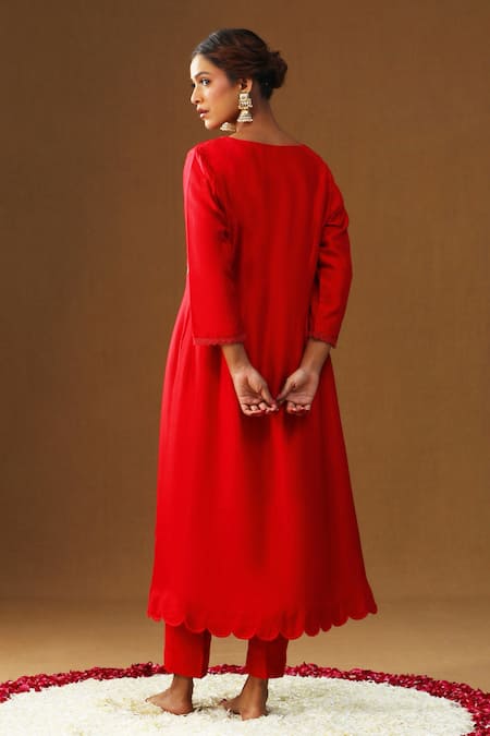 Arpita Sulakshana Rooh Gulabi Hand Painted Kurta Set 