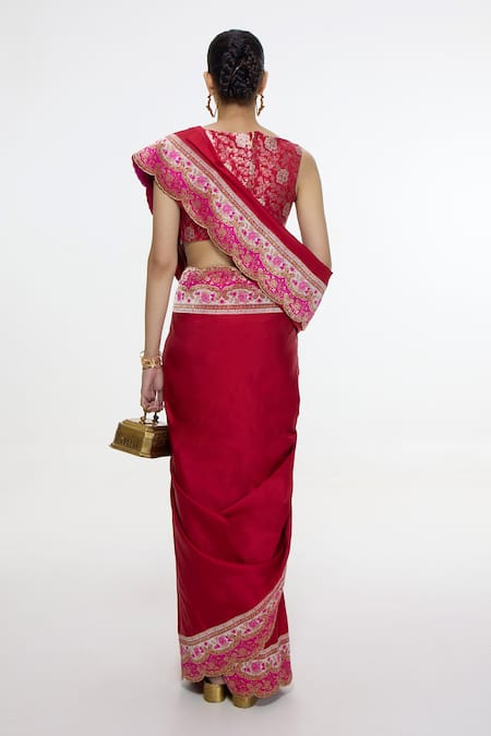 Ekaya Banaras Handwoven Kadhwa Banarasi Saree With Running Blouse 