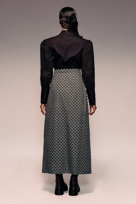 Kritika Murarka Printed Reversible Overlap Long Skirt 