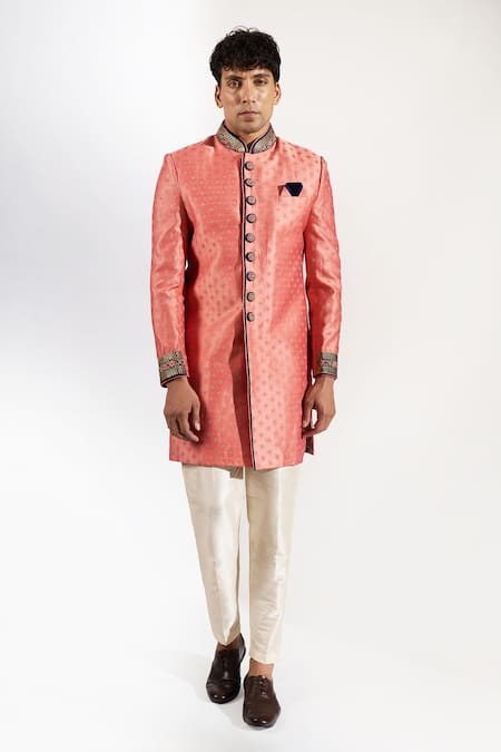 Rng Safawala Dabka & Resham Embroidered Achkan Set 