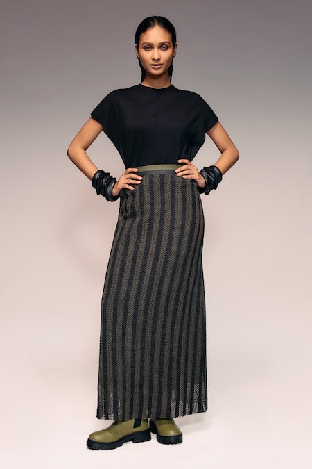 Kritika Murarka Stripe Maxi Skirt 