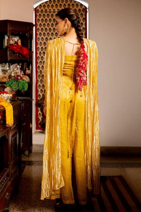 Chambray & CO. Sohi Floral Cutwork Overlay & Pant Set 