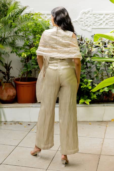 Chambray & CO. Nirjari Jumpsuit & Striped Cape Set 