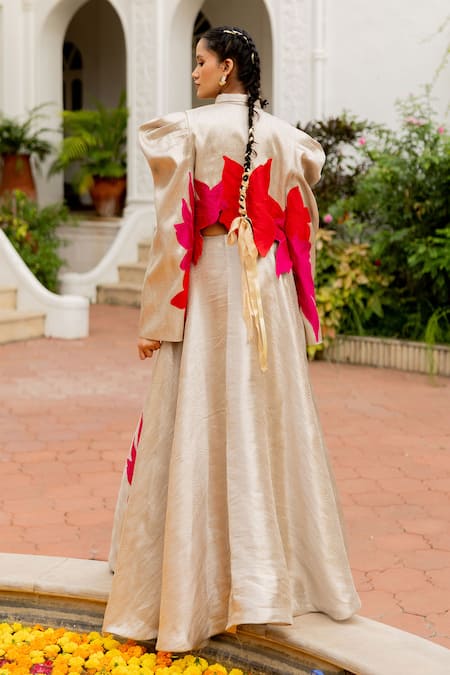 Chambray & CO. Saanvi Floral Pattern Top & Skirt Set 