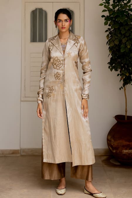 Chambray & CO. Akshi Brocade Jacket Tunic With Pant 