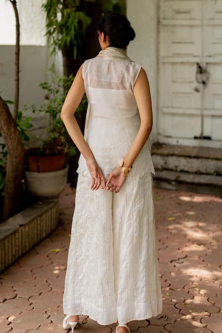 Chambray & CO. Gouri Brocade Overlay & Pant Set 