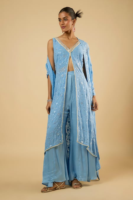 Dori & CO. Embellished Tunic Sharara Set 