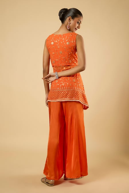 Dori & CO. Embroidered Tunic Sharara Set 