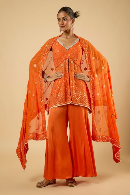 Dori & CO. Embroidered Tunic Sharara Set 