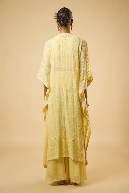 Dori & CO. Embroidered Kaftan Jacket & Pant Set 