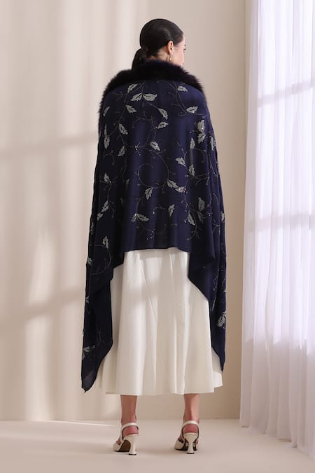 Dusala Charlotte Collared Stone Work Stole