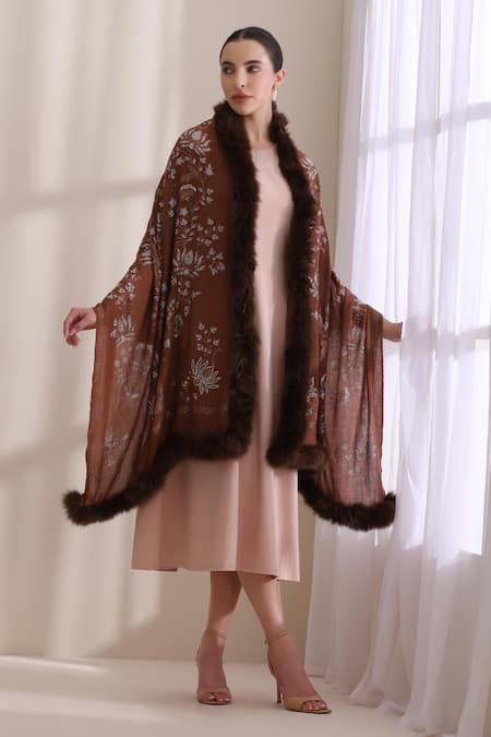 Dusala Flora Lotus Pattern Stole