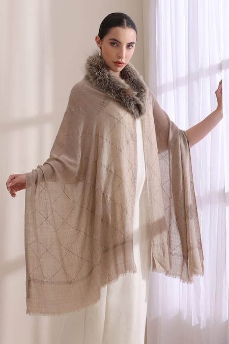 Dusala Hazel Collared Fur Stole 