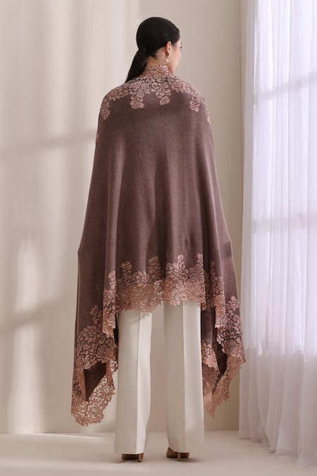 Dusala Lily Floral Lace Embellished Stole 