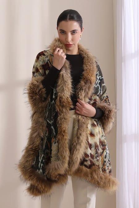 Dusala Iris Animal Print Stole 