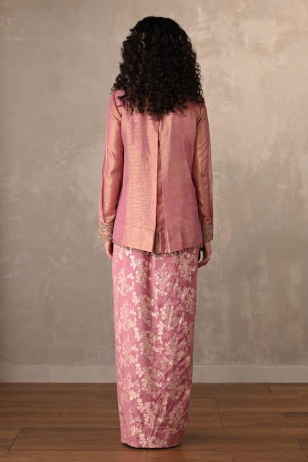 Onaya Banarasi Tissue Jacket & Skirt Set 