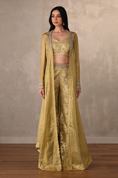 Onaya Banarasi Floral Jacket & Pant Set 