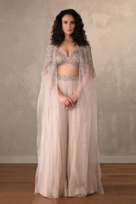 Onaya Sequined Cape & Pant Set 