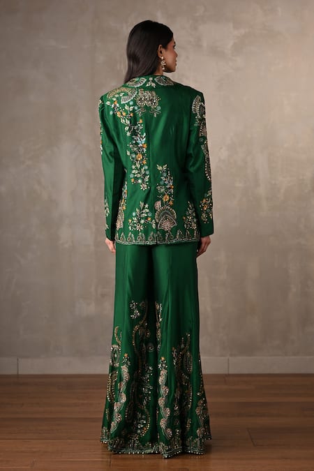 Onaya Mirror Embroidered Jacket Pant Set 
