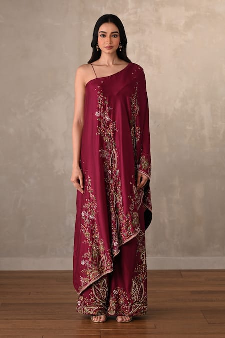 Onaya Embroidered One Shoulder Kurta & Pant Set 