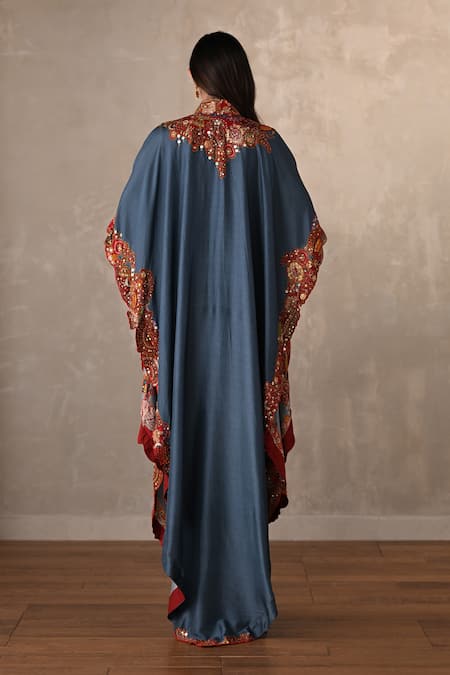 Onaya Embellished Jacket Cape & Skirt Set 