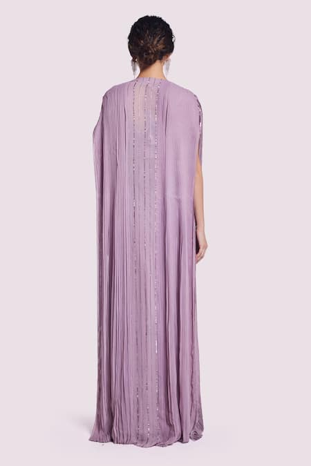 Onaya Cutdana & Sequins Pre-Draped Saree Set 