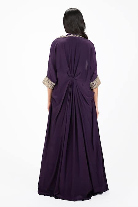 Onaya Zardosi Embroidered Jacket Cape Lehenga Set 