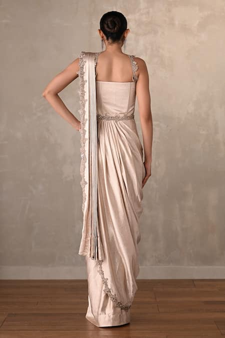 Onaya Embellished Corset Drape Gown 