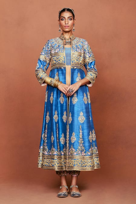 Sue Mue Taruni Zardozi Embroidered Jacket Pant Set 