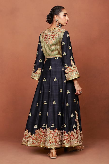 Sue Mue Nazakat Applique Jacket Palazzo Set 