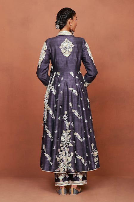 Sue Mue Sonam Embroidered Angrakha Kurta & Pant Set 