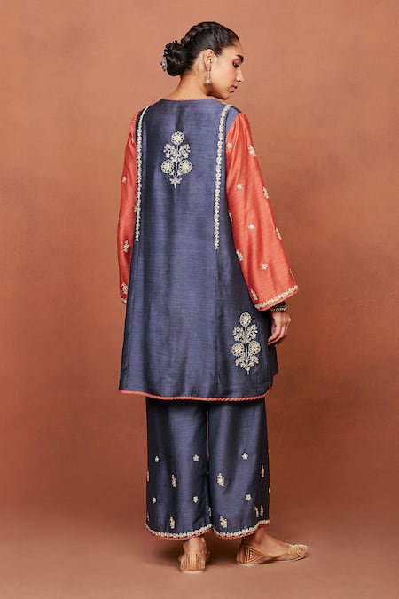 Sue Mue Kai Color Block Tunic & Pant Set 