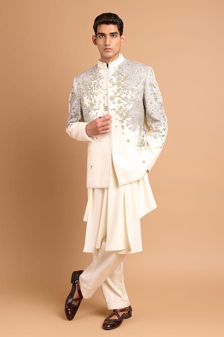 Rohit Doshi Embroidered Bandhgala & Kurta Set 