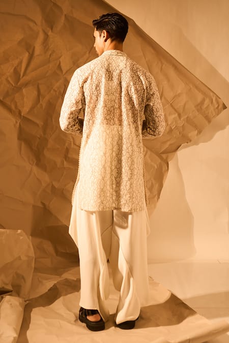 Rohit Doshi Embroidered Kurta & Pant Set 