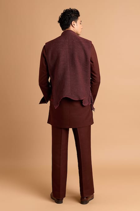 Rohit Doshi Paisley Embroidered Kurta & Pant Set 