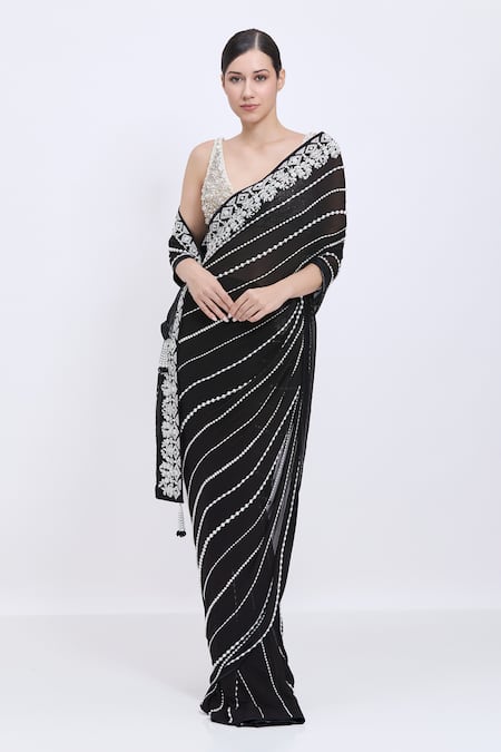 Dilnaz Hand Embroidered Pre-Stitched Saree 