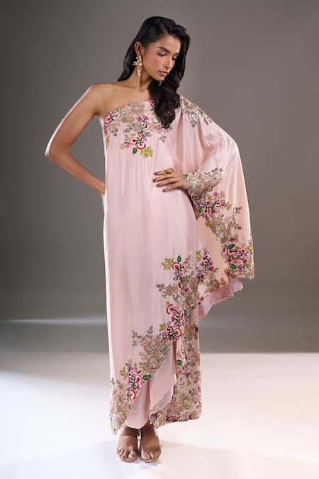 Anamika Khanna Embroidered Cape & Draped Skirt Set