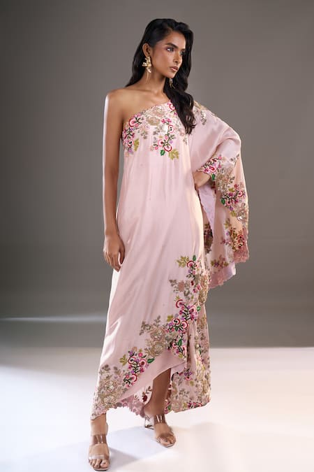 Anamika Khanna Embroidered Cape & Draped Skirt Set