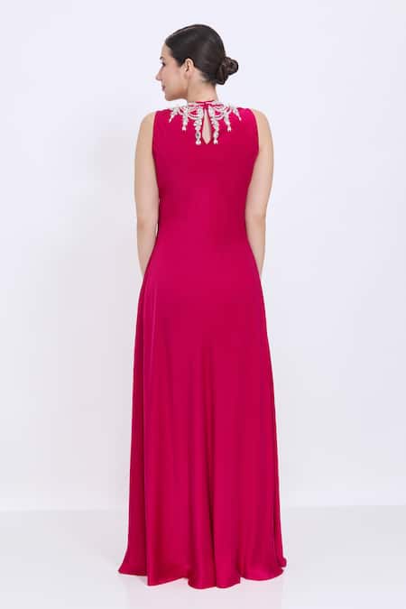 Dilnaz Jewel Necklace Bodice Gown 