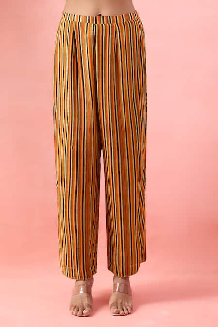 Shop_Debyani + CO_Yellow Sequins, Embroidery, Patchwork Round Neck Crushed Kurta Set With Bib Top 