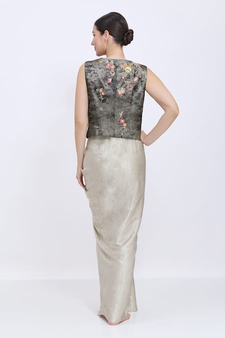 Dilnaz Floral Embroidered Waistcoat 