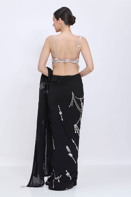 Dilnaz Hand Embroidered Floral Cutwork Blouse 