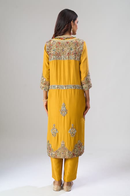 Debyani + CO Embroidered Kurta & Pant Set 