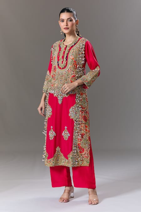Debyani + CO Embroidered Kurta & Pant Set 