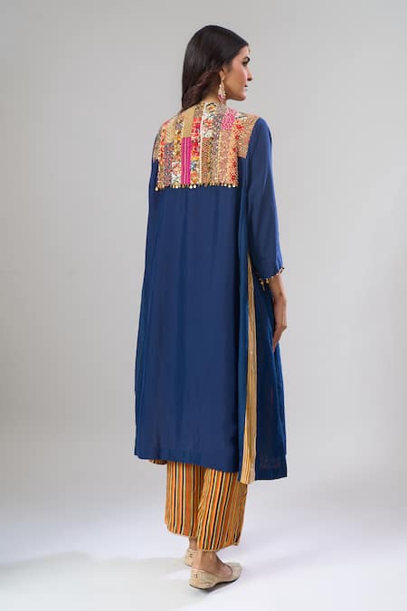 Debyani + CO Placement Embroidered Kurta & Pant Set 