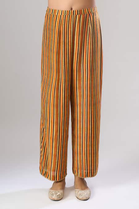 Buy_Debyani + CO_Blue Georgette Embroidery, Sequins, Tassels Round Placement Kurta And Pant Set 