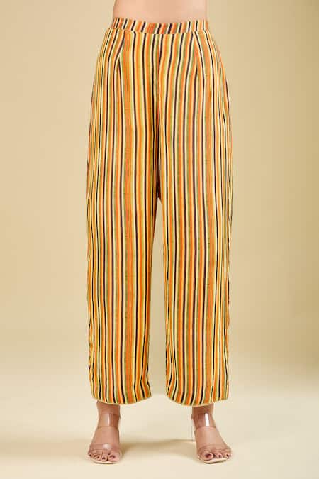 Debyani + CO_Red Silk Embroidery, Beads, Patchwork Split V-neck Placement Kurta And Pant Set _at_Aza_Fashions