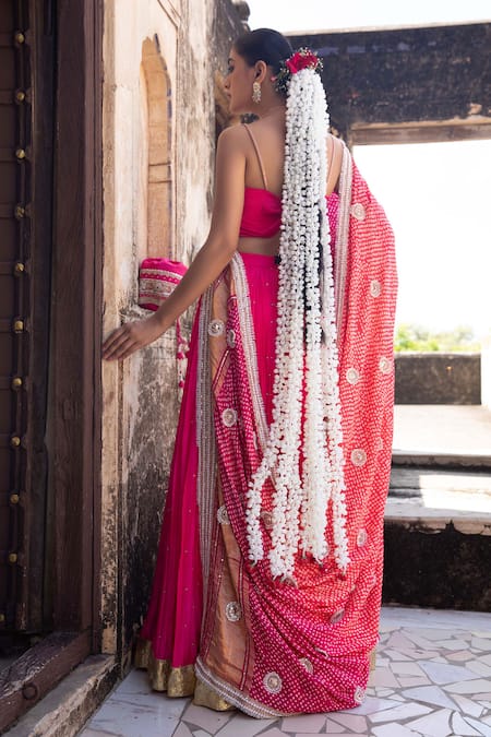 Amoree india Rani Sa Pleated Embroidered Lehenga Set 