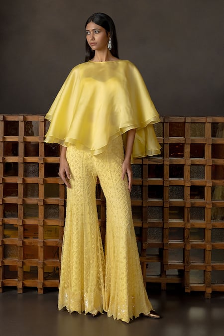 Mishru Citrine Cape & Pant Set 