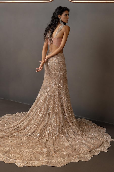 Mishru Orelis Embellished Corset Skirt Set 